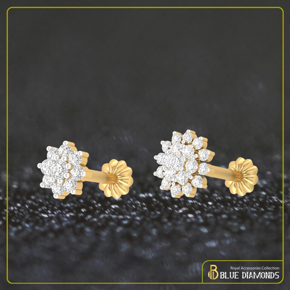 9&13 Stone Diamond Cut 18K Traditional Gold Nosepin Bundle (White)